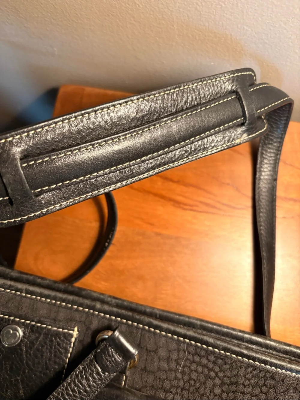 Brighton for Business Briefcase Pocket Zipper Leather Handbag